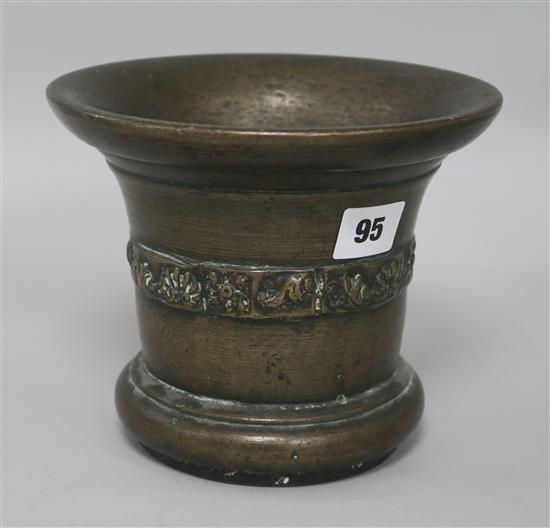 A 17th century bronze mortar